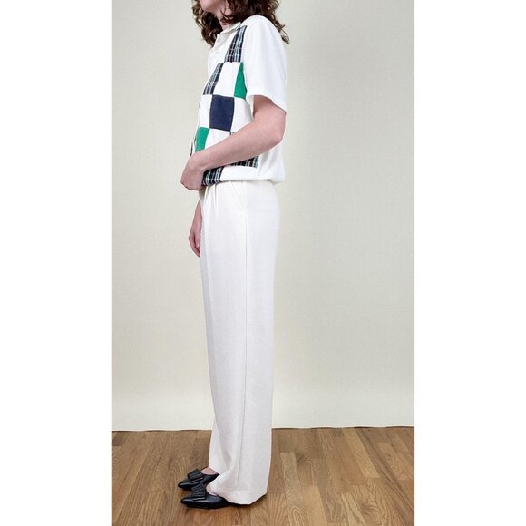 Vintage Preppy Plaid Check Golf Vest Blouse Shirt Polo Top Prep Sporty Old Money - Picture 3 of 11